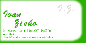 ivan zisko business card